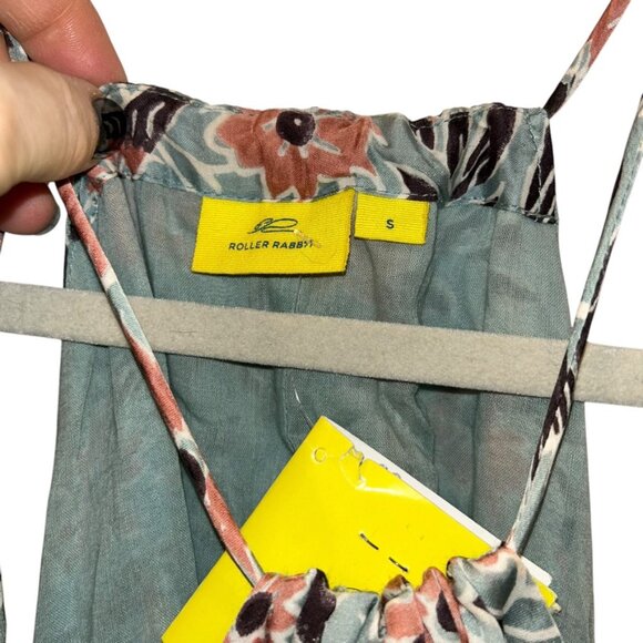 Roberta Roller Rabbit NEW NWT pink rose floral print halter tunic maxi d… - Picture 2 of 5